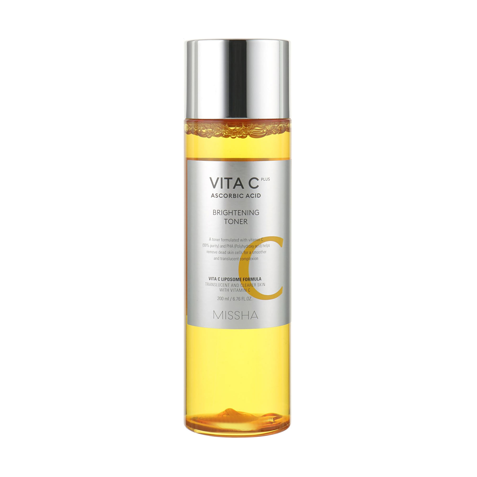 Освітлювальний тонер для обличчя Missha Vita C Plus Brightening Toner з вітаміном C, 200 мл