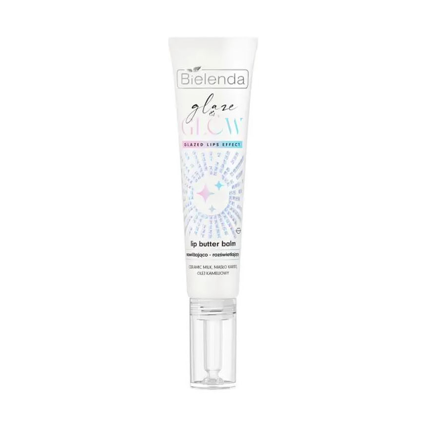 Зволожувальний та освітлювальний бальзам для губ Bielenda Glaze &amp; Glow Lip Butter Balm Біла перлина, 10 г